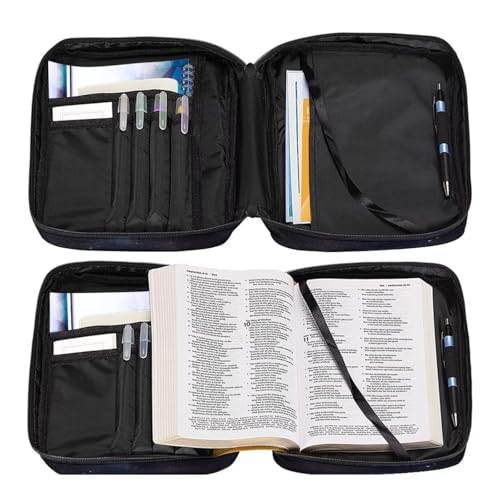 Coldinair Blue Axolotl Bible Cover for Kids Boy,Protective Book Cover Bible Case Carrier Carrying Organizer Purse Handbag with Zipper Pockets Church Bag - color: Blue Axolotl