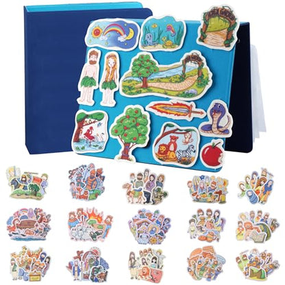 CHEFAN Felt Board Bible Stories, 16 Story Set for Kids