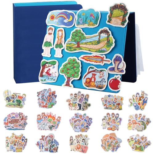 CHEFAN Felt Board Bible Stories, 16 Story Set for Kids