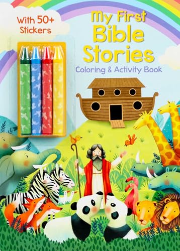 My First Bible Stories Coloring & Activity Book with 4 Crayons and 50+ Stickers (Color & Activity with Crayons)