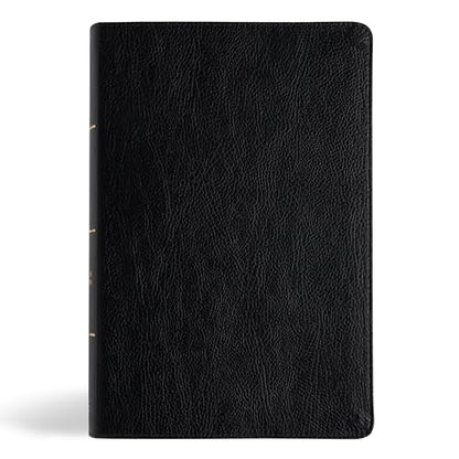 CSB Everyday Study Bible, Black Bonded Leather, Black Letter, Study Notes and Commentary, Illustrations, Articles, Charts, Easy-to-Carry, Easy-to-Read Bible Serif Type