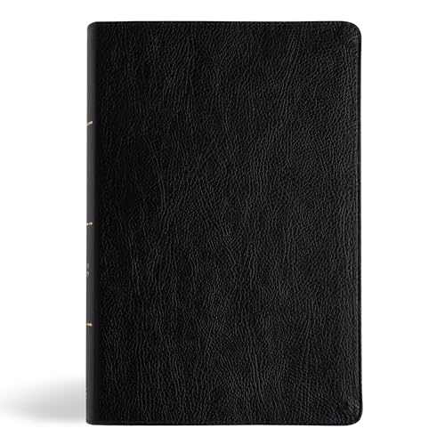 CSB Everyday Study Bible, Black Bonded Leather, Black Letter, Study Notes and Commentary, Illustrations, Articles, Charts, Easy-to-Carry, Easy-to-Read Bible Serif Type