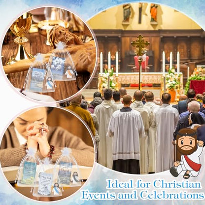 Bememo 25 Pcs Mini Jesus Figurines Easter Toys, Lovely Style, Ten Colour - color: Ten Colour
