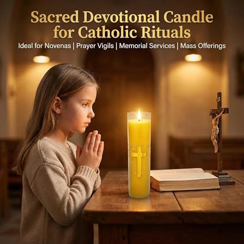 Beeswax Candles, 128-Hour Glass Jar Pillar, Unscented Yellow - color: Yellow