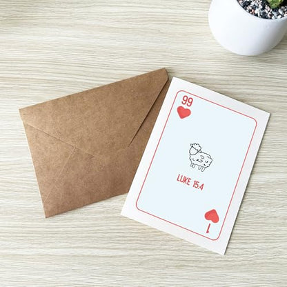 Christian Greeting Card Inspirational Encouragement Cards Luke 15:4 Bible Verse Heartfelt Faith Based Gift for Faith Prayer Family Friend Pastor Sunday School Student Church Member Ministry - color: 99/1 Luke 15:4