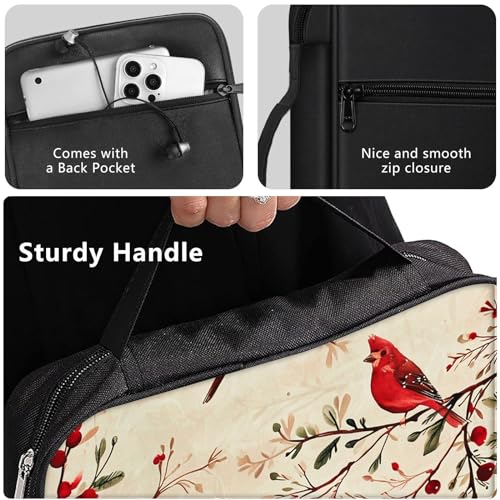 Bible Cover for Women Kids, Bible Carrying Case Church Bag Bible Protective with Zippered Back Pocket, Gift for Adults Lady Women Men, Fabric with Birds - color: Fabric With Birds