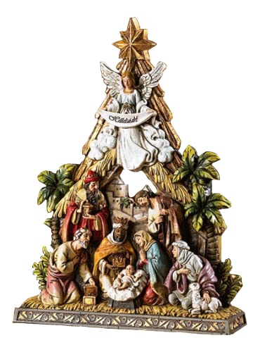 Avalon Gallery Nativity Tree and Stable Figurine - color: Tree and Stable