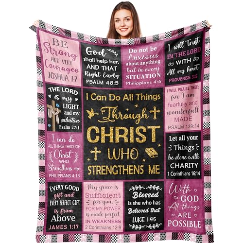 Lcobion Christian Gifts for Women, Religious Christian Blanket 60" X 80" - color: Christ Gifts, size: 60"*80"
