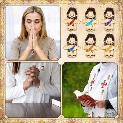 Yinkin Jesus Lapel Pin Bulk Enamel Religious Party - color: Colorful