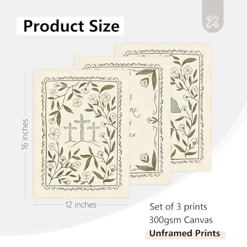Christian Floral Wall Art Bible Verse Posters Scripture Flower Canvas Wall Decor Religious Faith Picture Christian Jesus Cross Painting Artwork for Bedroom Living Room 12x16 Inch Unframed Set of 3 - color: Flower Bible Prints, size: 12x16 Inch Unframed