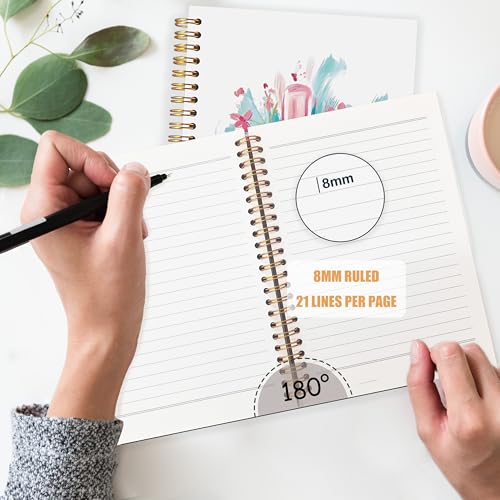 AQYIP Abstract Christian Cross Spiral Notebook, Pastel Bible Journaling Notebooks, Prayer Journal for Woman, Religious Journals for Writing, Christian Notebooks for Note Taking, 5.5x8.3 Inch - color: Pastel