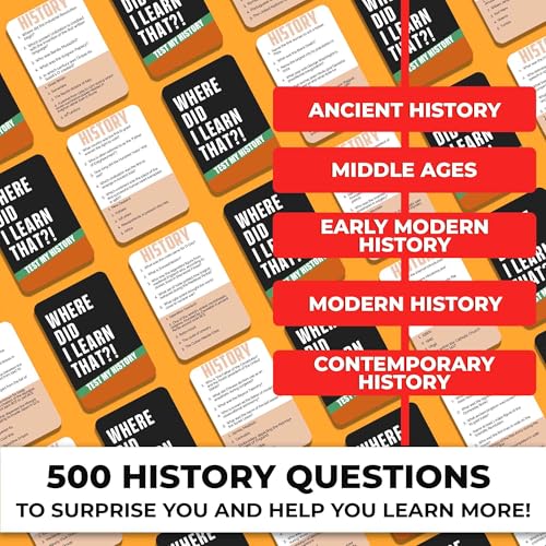 Trivia Card Games for Adults — Family Board Games for Teens and Adults - color: 4. History