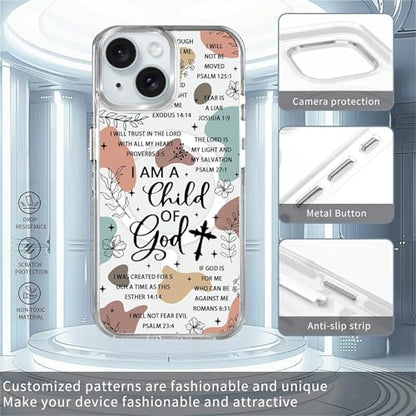 for iPhone 15 Case [Compatible with Magsafe],Girls Women Clear Magnetic Case Silicone Shockproof Protective Cover with Pattern Bible Verses - color: Bible Verses, size: iPhone 15