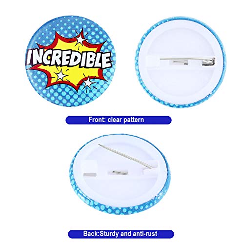 WILLBOND 96 Pieces Recognition Pins Mini Button Pins Button Badge, 8 Styles