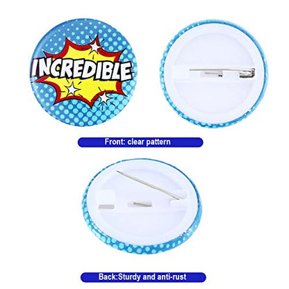 WILLBOND 96 Pieces Recognition Pins Mini Button Pins Button Badge, 8 Styles