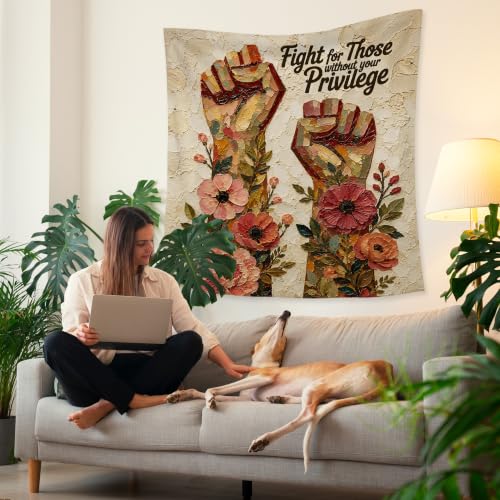 HUGANE Social Justice Feminist Tapestry Wall Decor 50x60 Inch - color: colour-10