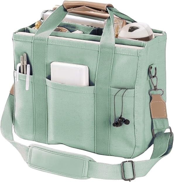 Tote Bags for Women Canvas Purse Crossbody Bags with Pockets Shoulder Handbags Large Bible Messenger Bag With Pockets - color: Green, size: X-Large
