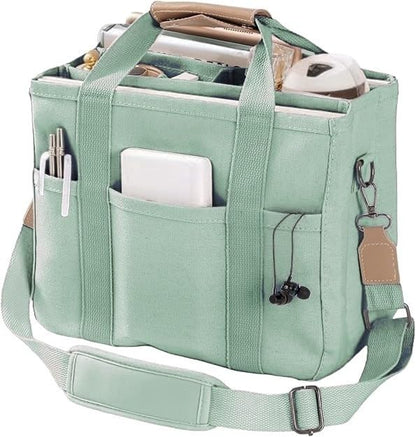 Tote Bags for Women Canvas Purse Crossbody Bags with Pockets Shoulder Handbags Large Bible Messenger Bag With Pockets - color: Green, size: X-Large