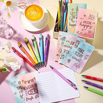 Funrous 32 Pcs Mini Notebooks with Pens Adults Party Favors,Watercolor - style: Watercolor