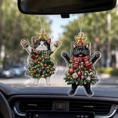 Christmas Ornaments 2026, Cat Ornaments for Christmas Tree - color: Set 2 Cat Christmas