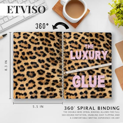 Fashionable Leopard Notebook, Trendy Cheetah Print Notebooks for Note Taking, Funky Leopard Journal, Luxury Modern Journals for Writing, Aesthetic Office Supplies, 5.5x8.3 Inch - color: 05-Bible(09)