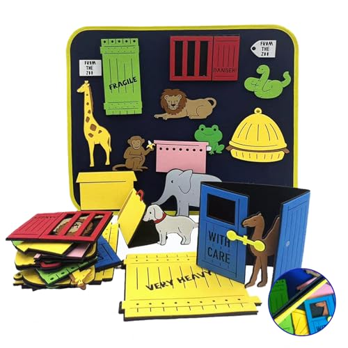 Felt Story Board Set,Large Animals Felt Stroy Retelling Pieces for Toddlers,Preschool,Teachers, Speech, Therapy,Travel,Classroom (Dear Zoo (18pcs))