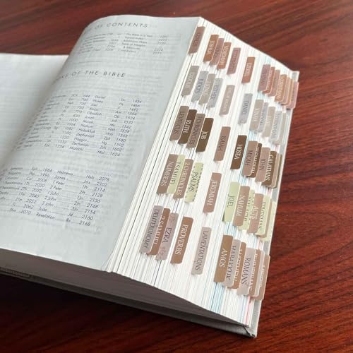 Laminated Bible Tabs, Reposition Large Print Stickers, Easy to Read and Apply Bible Tabs for Women and Man (Coffee Style) - color: Coffee Style
