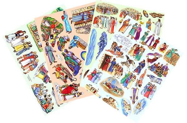 Story & Life of Jesus 13 Bible Stories for Flannel Board- You Cut Out Felt Figures