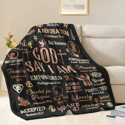 African American Christian Gifts for Women, Black Women Religious Gifts - color: African American Christian Gifts, size: 80"x60"