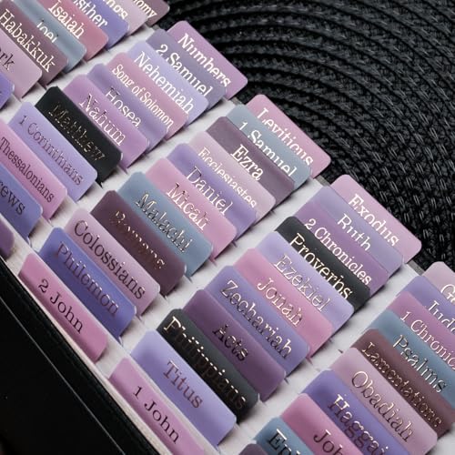 UPAFEXXI-Laminated Bible Tabs, Bible Tabs for Women and Men(Purple) - color: Purple