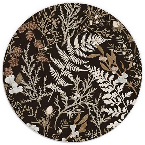 Dark Green Plant Mouse Pad 7.9x7.9 Inch, Vintage Green Fern Leaves Botanical Cottagecore Mouse Pads for Wireless Mouse Computers Laptop Desk Accessories, Plant Desk Accessories - color: color 7