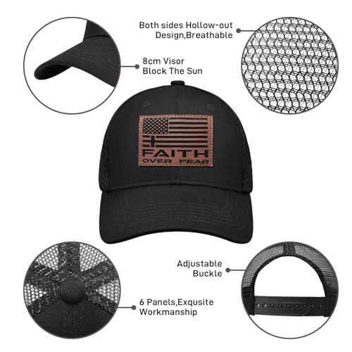 Christian Hats for Men Women, Faith Over Fear Hat - color: Letter