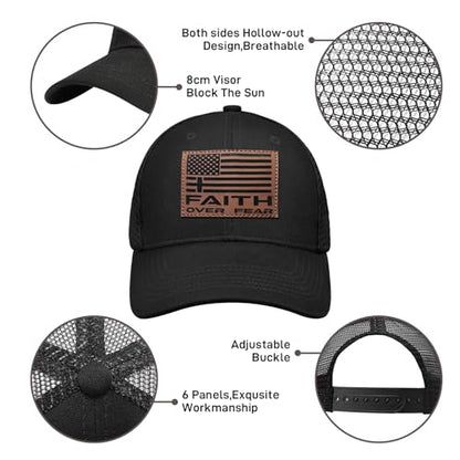 Christian Hats for Men Women, Faith Over Fear Hat - color: Letter