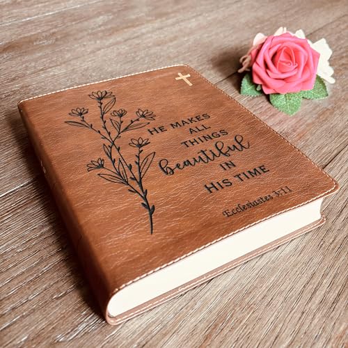 STARKENBURG COMPANY Custom NIV Journaling Bible, Custom Engraved Bible, New International Version, Christian Gifts, Baptism Gifts