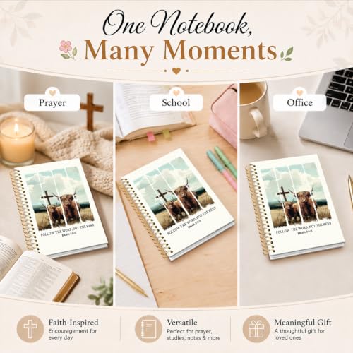Bible Journal for Women, Christian Gifts for Women - color: Christian Notebook-white