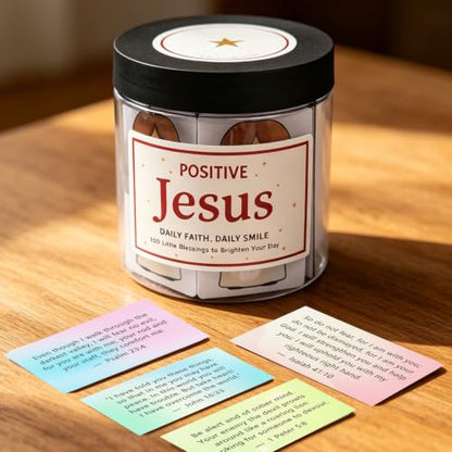 Bible Verse Jar, 100 Inspirational Scripture Cards, Christian Gifts for Women Men Mom Dad Friend Teacher, Birthday Gifts for Women, Christmas Stocking Stuffers