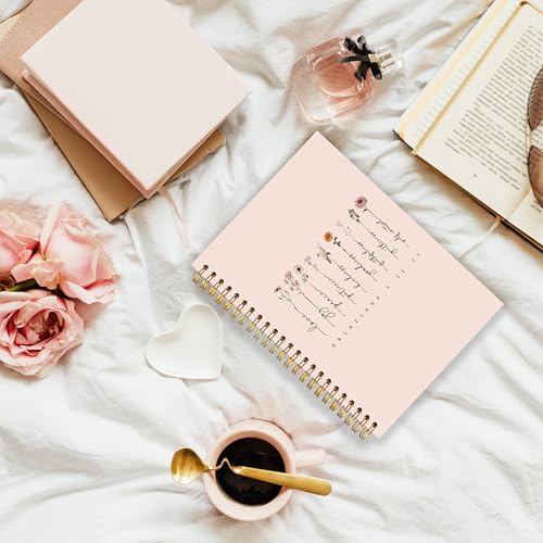 Orange Christian Journaling Notebook, Galatians 5:22-23 Bible Notebooks for Note Taking, Scripture Journals for Writing, Prayer Journal for Woman, Religious Spiral Notebook 5.5x8.3 Inch - color: 5：14orange