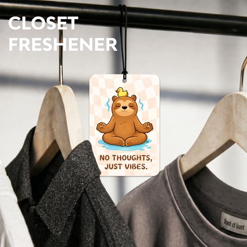Funny Car Air Freshener 4 Pack,Animal Hanging Air Fresheners with Possum,Cat,Dog & Capybara - color: Animals