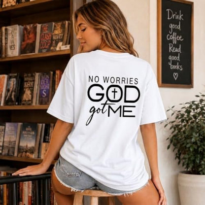 Christian Shirts for Women God Jesus Faith Shirt God Got Me Religious Tshirts Bible Verse Cross Graphic Tees Tops - color: White, size: Small