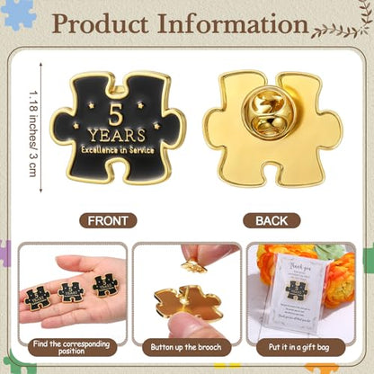 20 Set Year of Service Pin Employee Appreciation Gifts Bulk - style: 5 Year