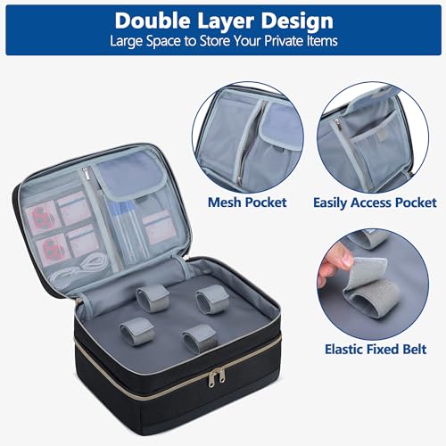 Damero Discreet Bag for Toys, Private Toy Storage Bag Box with Lock