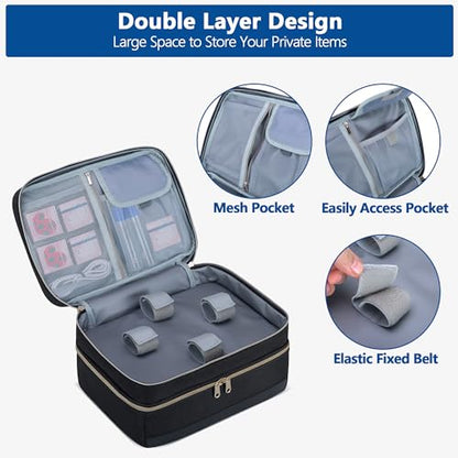 Damero Discreet Bag for Toys, Private Toy Storage Bag Box with Lock