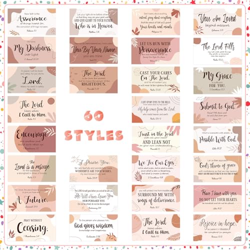 Estune 240 Pcs Bible Verse Cards bulk with Full Scripture, Boho Style - style: Boho Style