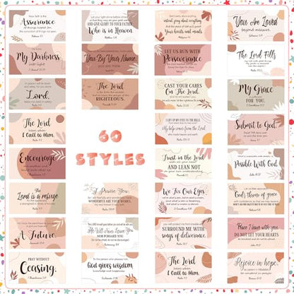 Estune 240 Pcs Bible Verse Cards bulk with Full Scripture, Boho Style - style: Boho Style