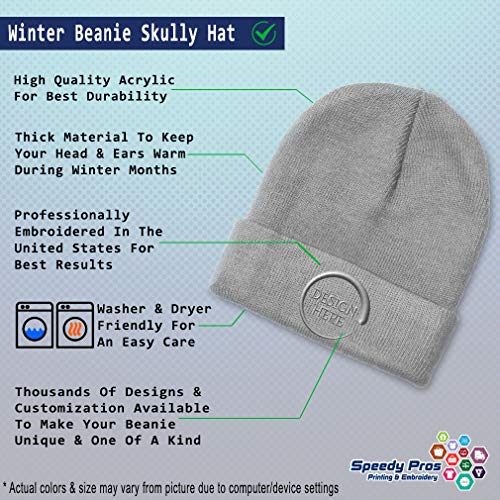 Custom Beanies for Men Christian Nazarene Jesus God Christ Skull Cap Winter Hats Women Acrylic One Size - color: Light Grey Personalized Text Here