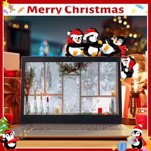 Britimes Christmas Tiered Tray Decor Set, 4 Pack Wooden Table Sign, Penguin - style: Penguin