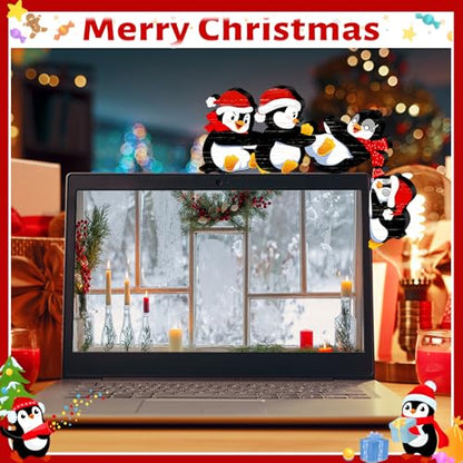 Britimes Christmas Tiered Tray Decor Set, 4 Pack Wooden Table Sign, Penguin - style: Penguin