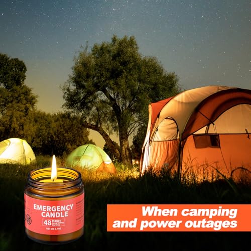 Chuarry 12 Pack Emergency Candles Long Burning 48 Hours Power Outage