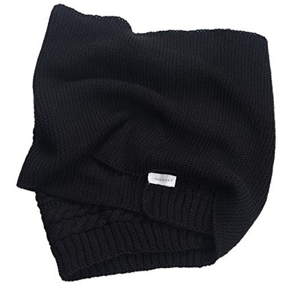 NEOSAN Womens Thick Ribbed Knit Winter Infinity Circle Loop Scarf - color: Crochet Black