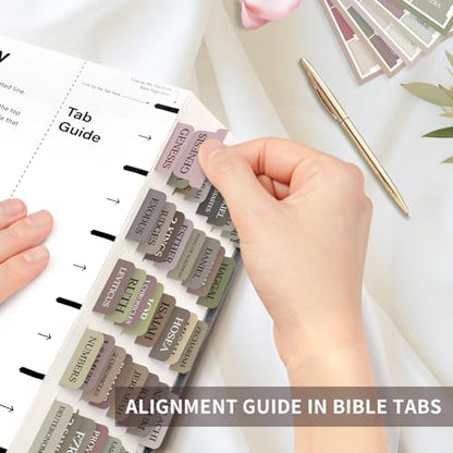 Taja Bible Tabs, 75 Large Print Index Tabs for Women & Men - color: J-earth Tone